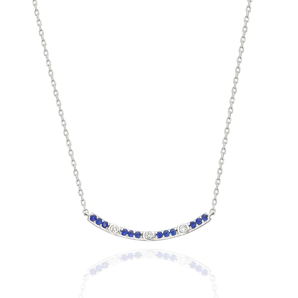 3858-Lant-176-GR-Diam-005-Pandantiv-doua-culori-3718-L-Safir-0.11.jpg Lant aur alb 14k cu diamante si safire