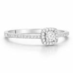 Inel aur alb cu diamante