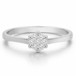 Inel aur alb cu diamante