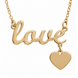 Lanț aur galben ”love” cu inimă 170