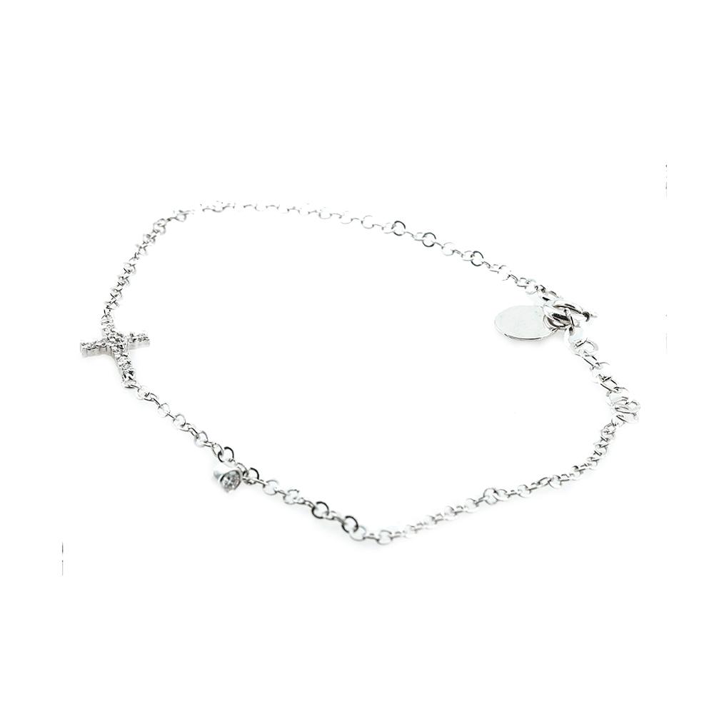 Bratara din aur alb cu diamante