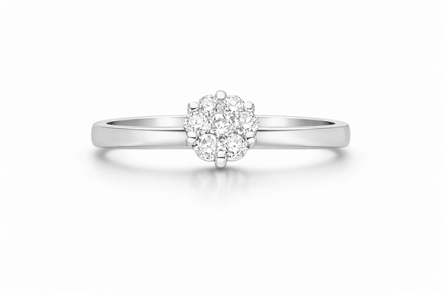 Inel aur alb cu diamante