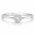 Inel aur alb cu diamante