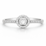 Inel aur alb cu diamante