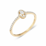 Inel de logodna aur galben cu diamante