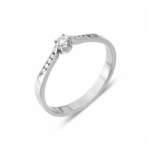 Inel de logodnă aur alb cu diamante  072764
