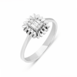 Inel de logodnă aur alb cu diamante 29255