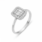 Inel de logodnă aur alb cu diamante 295579