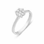 Inel de logodna din aur alb cu diamante 5275