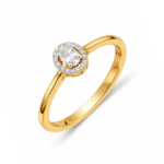 Inel de logodnă aur galben cu diamante 6545