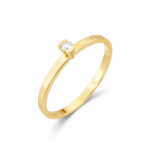 Inel de logodnă aur galben cu diamante 072600