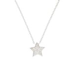 Lant de aur alb 18k cu diamante