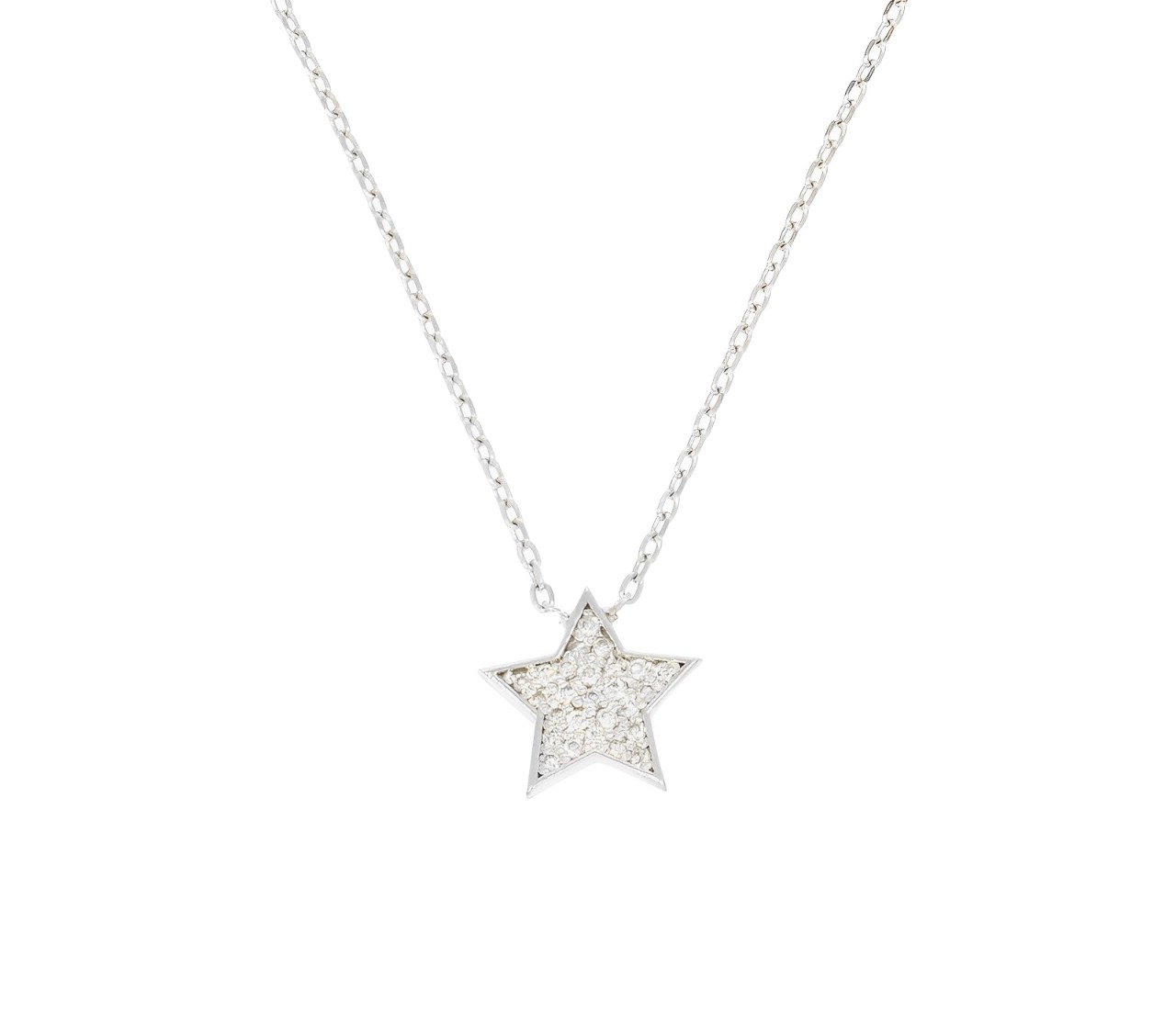 Lant de aur alb 18k cu diamante