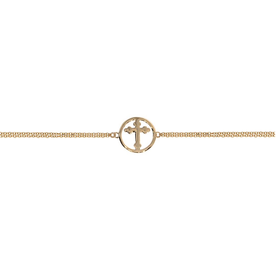 Bratara de aur 14k cu cruce
