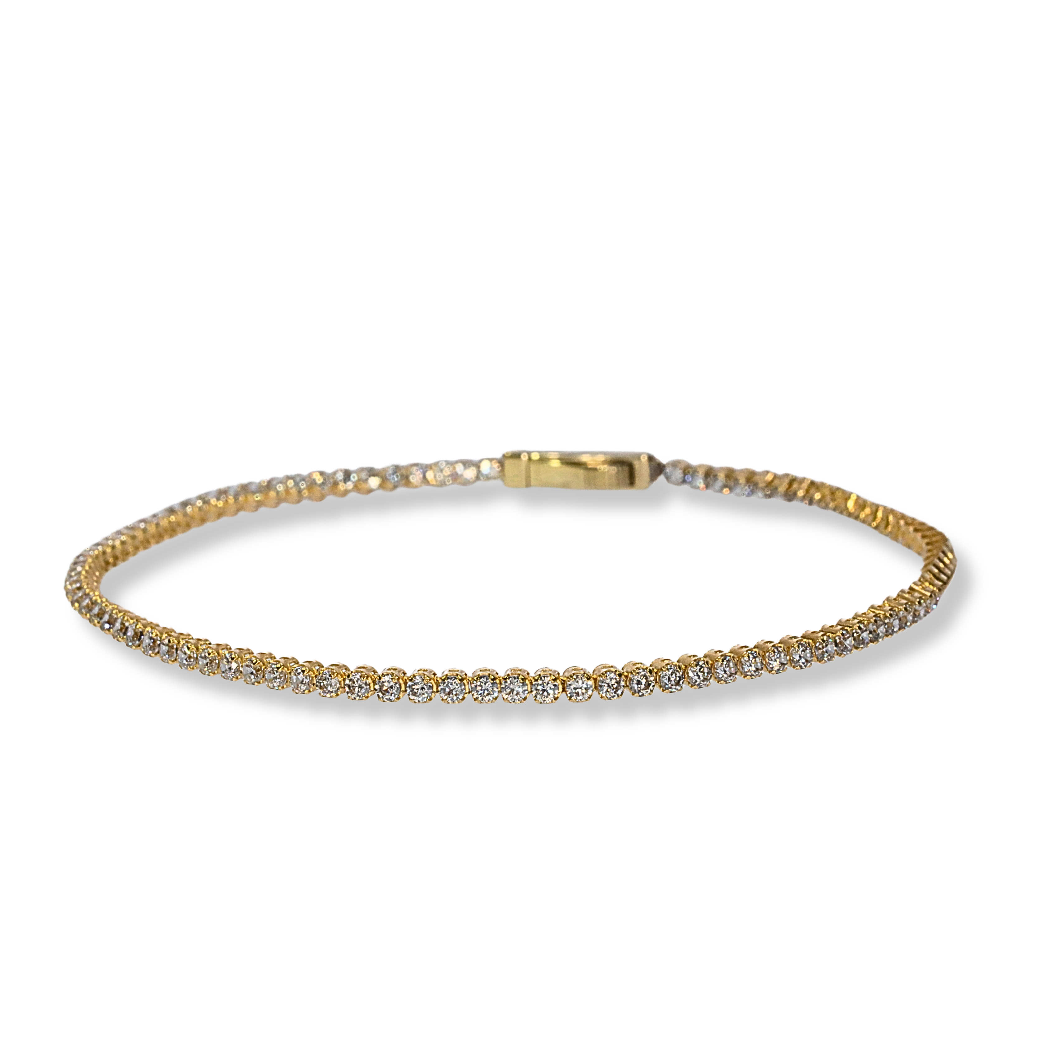 Bratara tennis din aur galben 14k cu zirconii