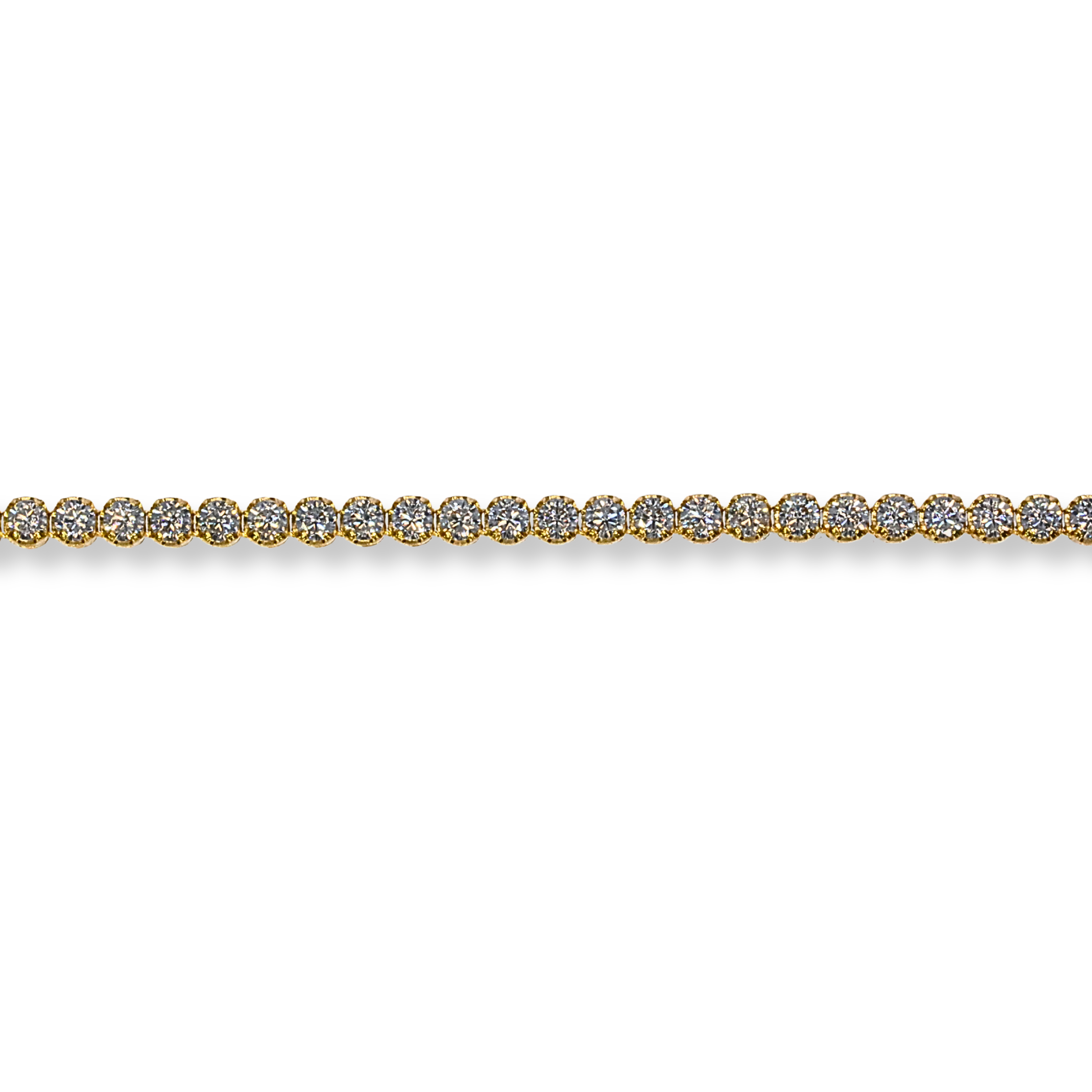 Bratara tennis din aur galben 14k cu zirconii