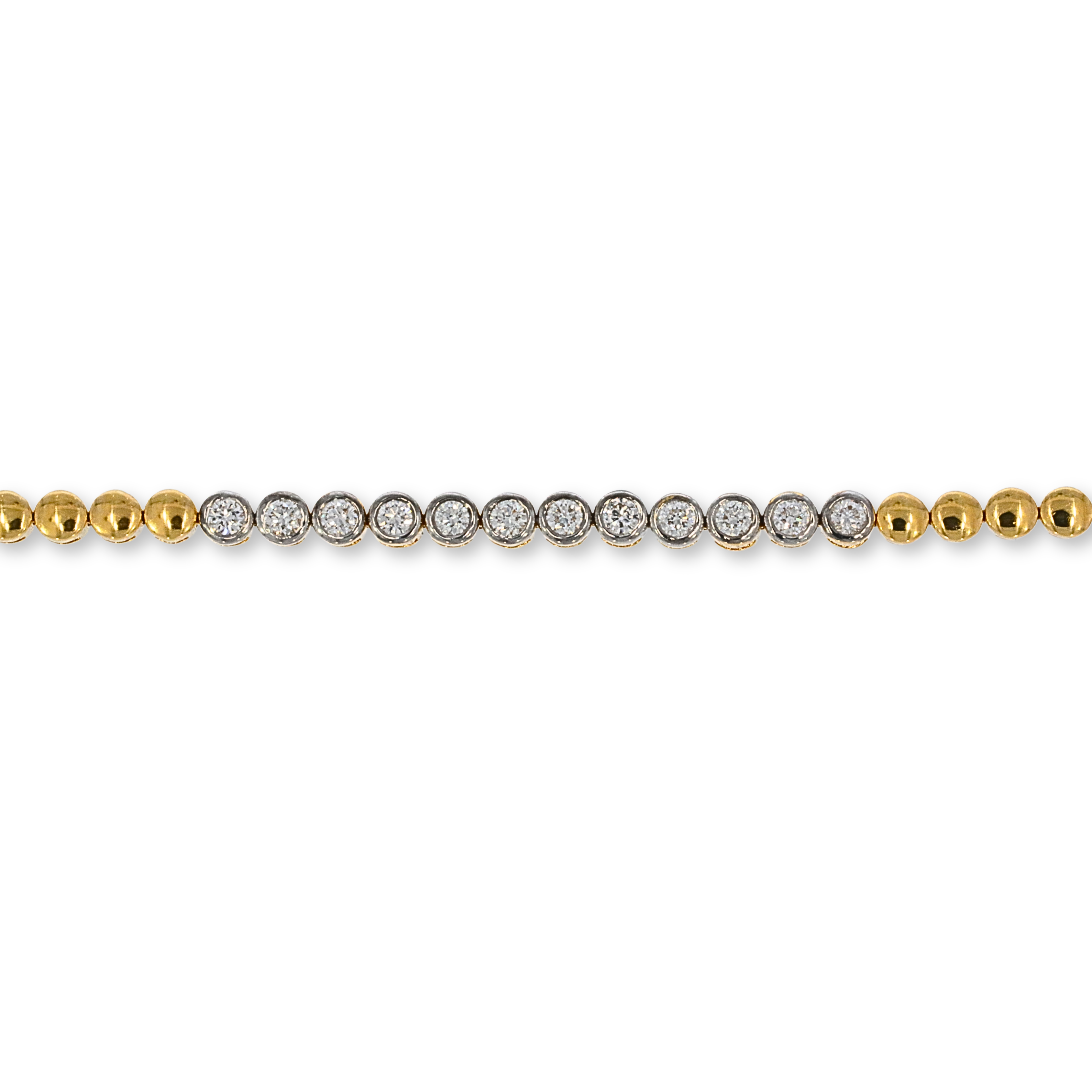 Bratara tennis din aur galben cu diamante
