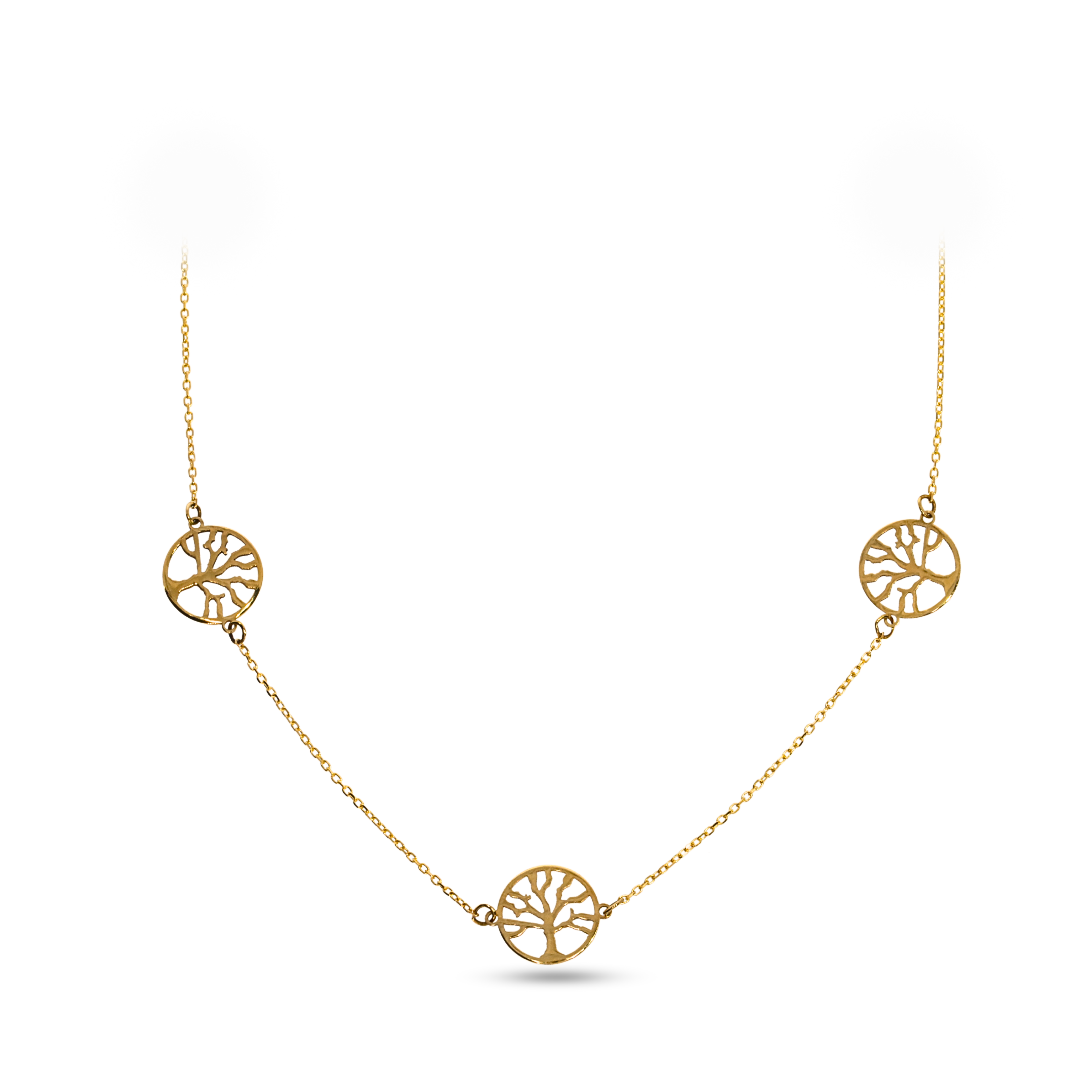 Lant aur galben14k cu pandantiv copacul vietii