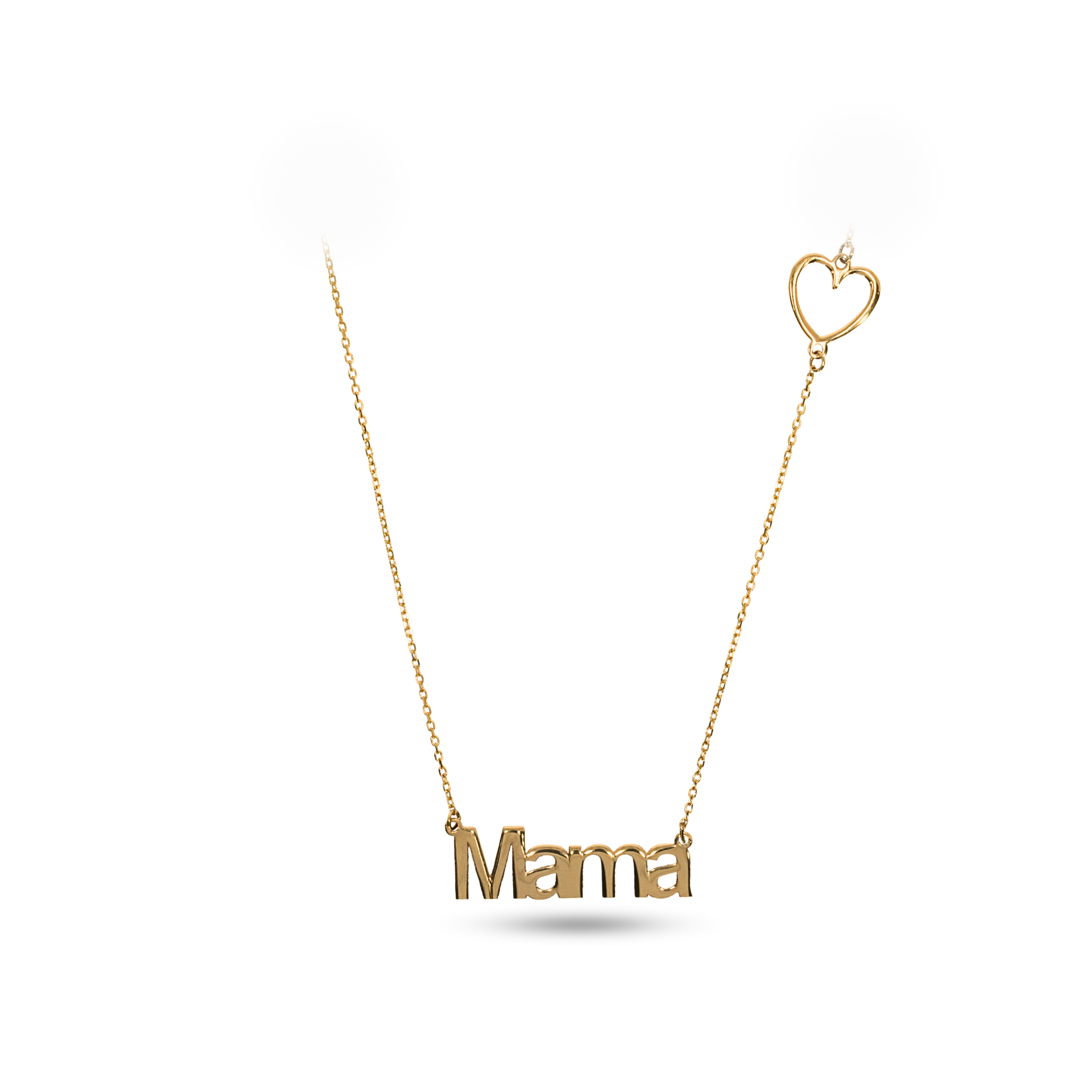 Lant aur galben cu pandantiv MAMA si inimioara