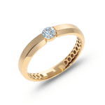 Inel de logodna aur galben cu diamante