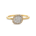 Inel de logodna aur galben cu diamante