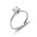Inel de logodnă aur alb cu diamante 203292