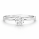 Inel aur alb cu diamante