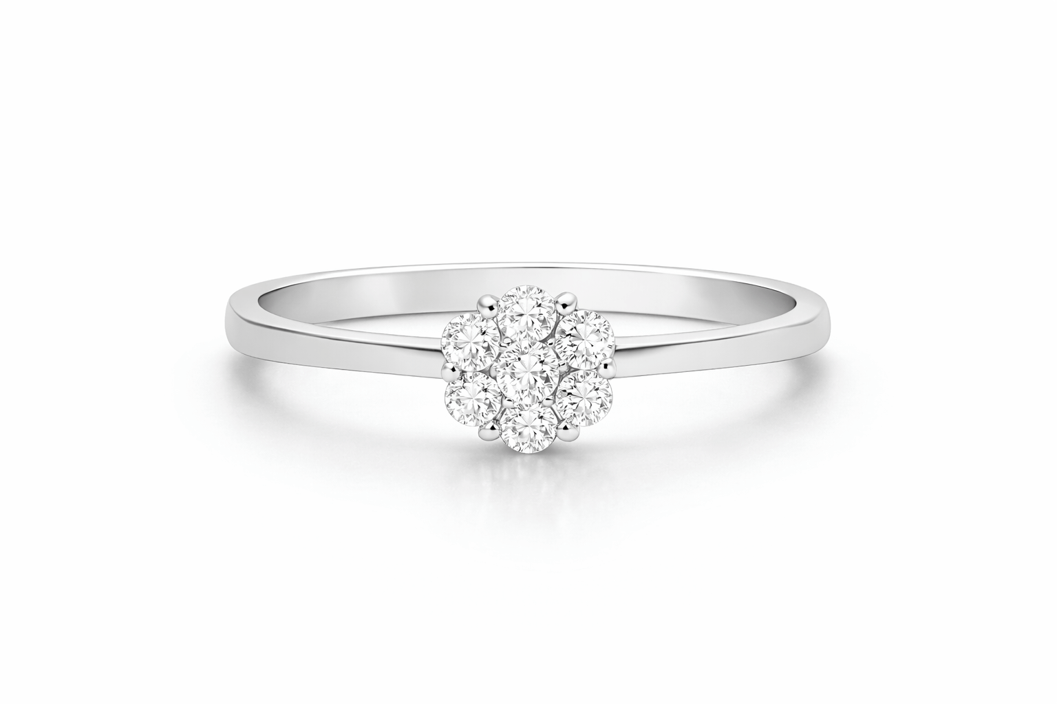 Inel aur alb cu diamante