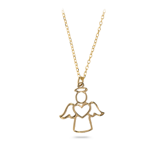 Lant aur cu pandantiv inima si inger
