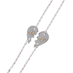 Lanturi cu jumatati de inima cu initiale