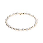 Bratara cu perle si aur de 14k