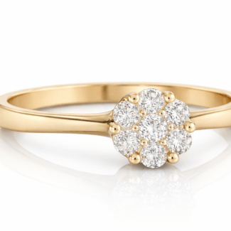 Inel de logodna aur galben cu diamante 201309