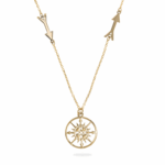 lant aur cu busola diamant