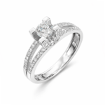 Inel de logodnă aur alb cu diamante 273341