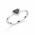 Inel aur alb cu diamante