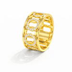 Inel aur galben 18k cu diamante