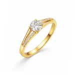 Inel aur galben cu zircon