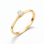 Inel de logodna aur galben cu diamante