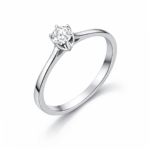 Inel de logodnă aur alb cu diamante 221687