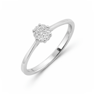 Inel de logodnă aur alb cu diamante 221677