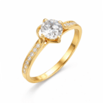 Inel aur galben inima