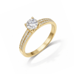 Inel aur galben cu zircon