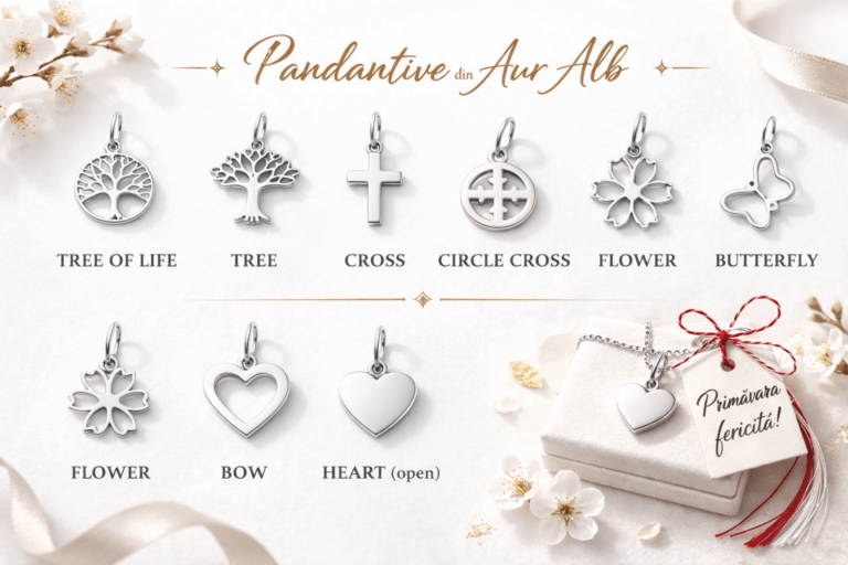 Pandantive din aur alb