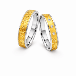 Verighete aur bicolor 14k 3437