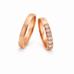 Verighete aur roz 14k, model 942