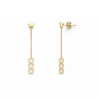 Cercei aur galben stele