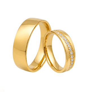 Verighete din aur 14k cu pietre 4630