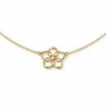 Colier aur galben 14k floare