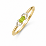 Inel din aur 14k cu diamant și peridot 282664