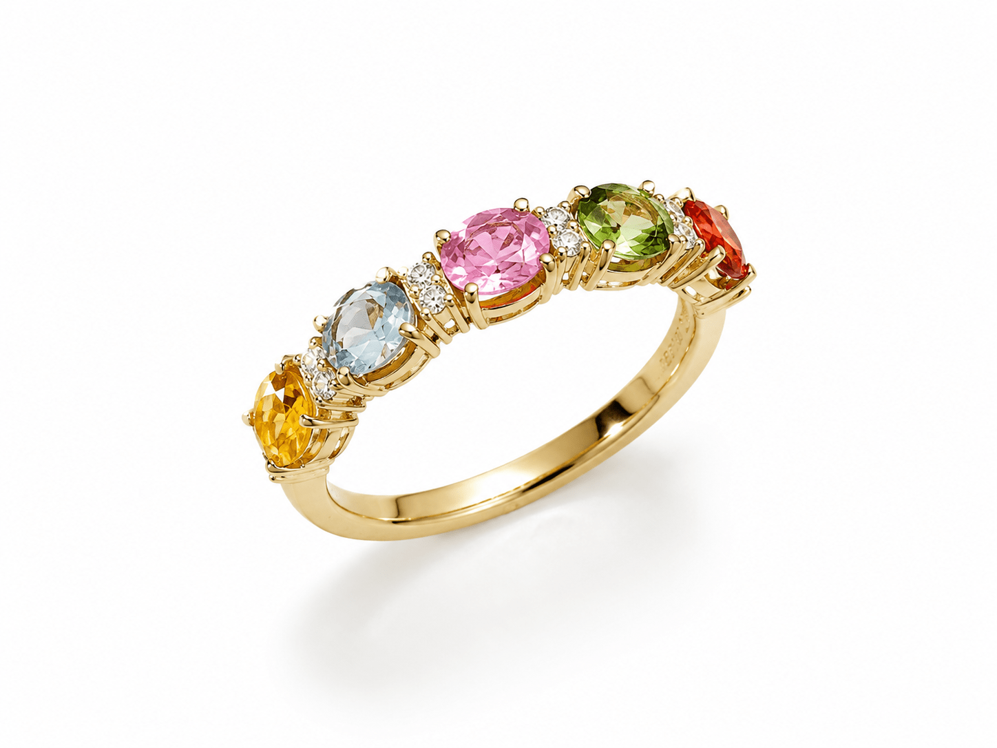 Inel aur galben cu diamante si safir Inel aur galben cu diamante si safir